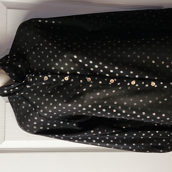 Fun And Flirt Black Sheer Blouse Excellent Condition - Picture 1 of 7